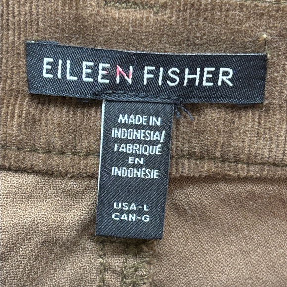 Eileen Fisher Organic Cotton Stretch Corduroy Straight Pants Large - Picture 13 of 14
